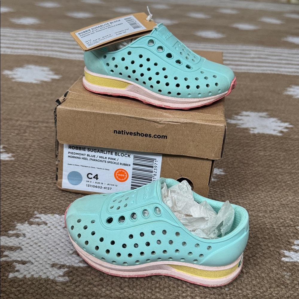 Native Kids Robbie Sugarlite Block Sneakers - Todder 4